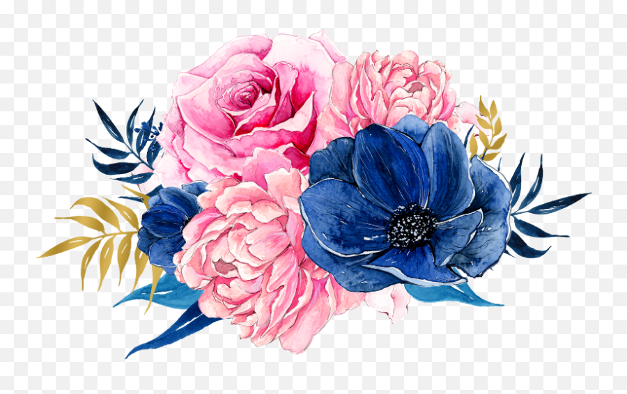 Pink And Blue Flowers Png - Pink And Blue Flowers Png,Blue Flowers Png