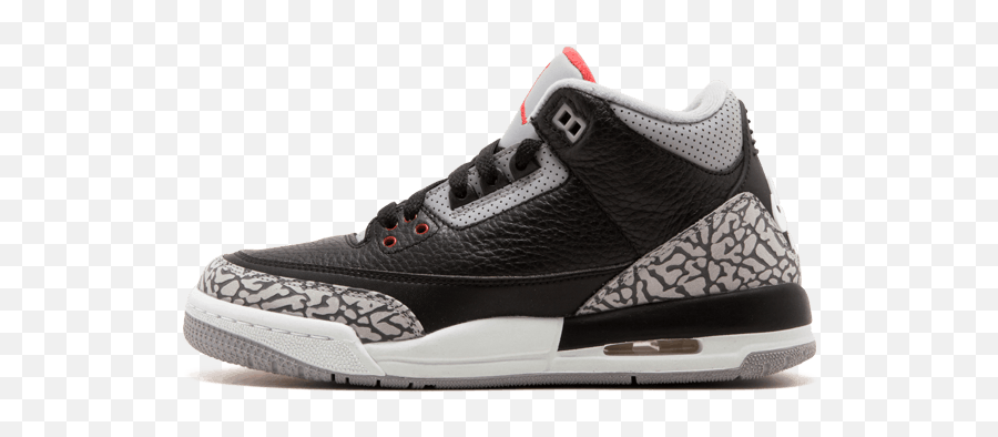 Air Jordan 3 Retro Black White - Cement 3 Jordans Png,Air Jordan Iii Premium Icon