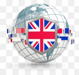 Globe With Shield Illustration Of Flag United Kingdom - With Uk Flag png