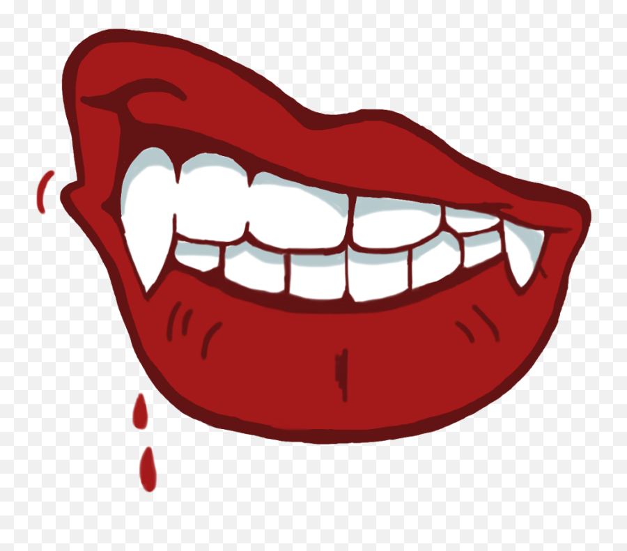Ftestickers Vampire Vampireteeth Lips - Transparent Png Vampire Teeth Png,Vampire Teeth Png