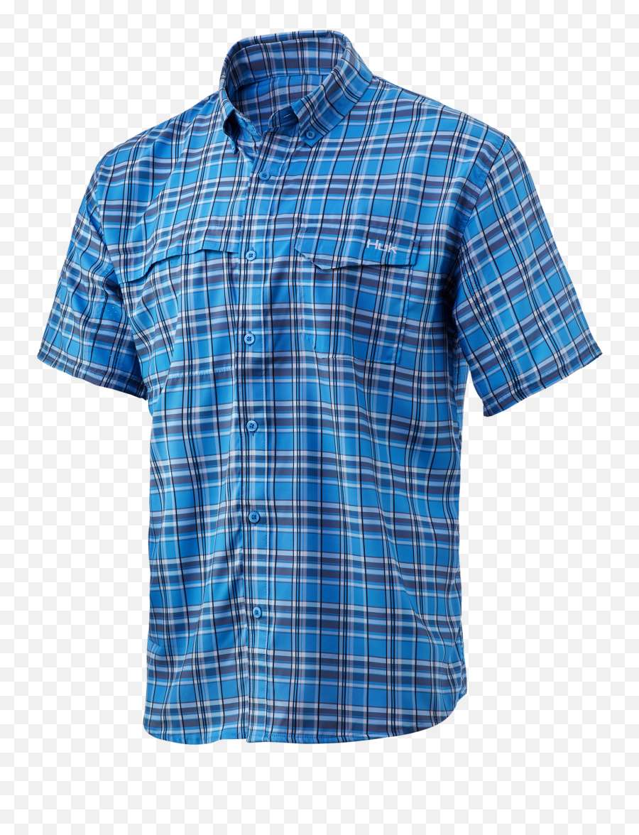 Huk Tide Point Plaid Short Sleeve - Taipei 101 Observatory Png,Icon Pursuit Perforated Gloves