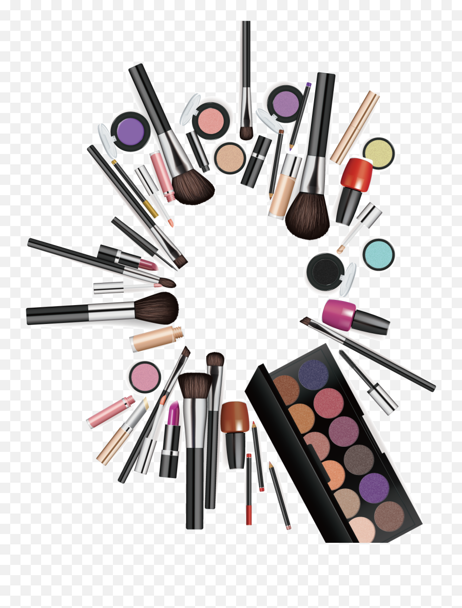 Cosmetics Makeup Brush Make - Transparent Background Cosmetics Png,Makeup Transparent Background