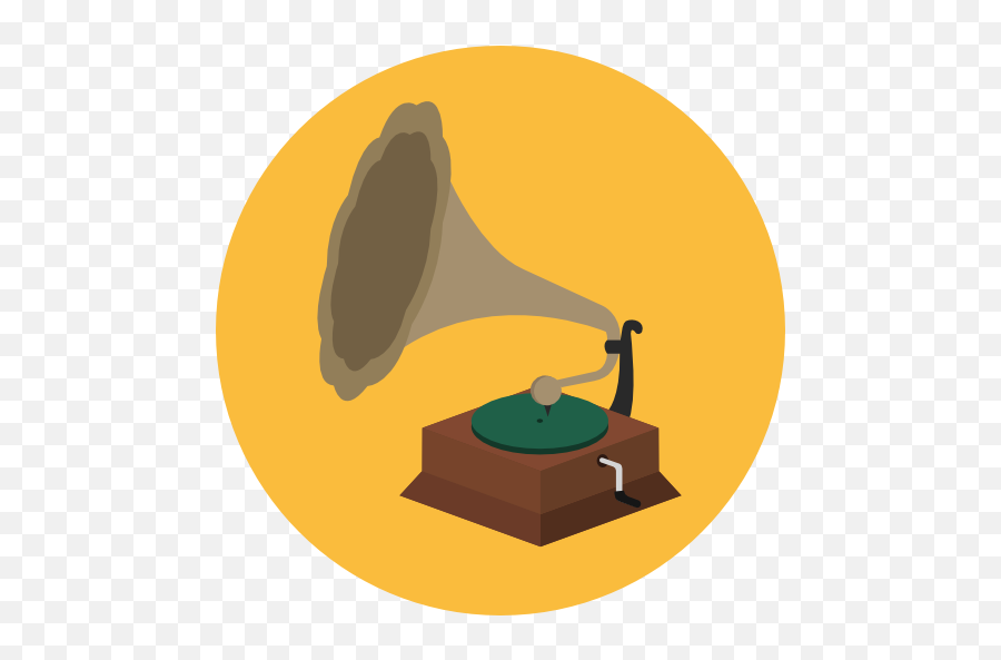 Music Vinyl Antique Gramophone Disc And - Gramophone Png Vector,Multimedia Icon