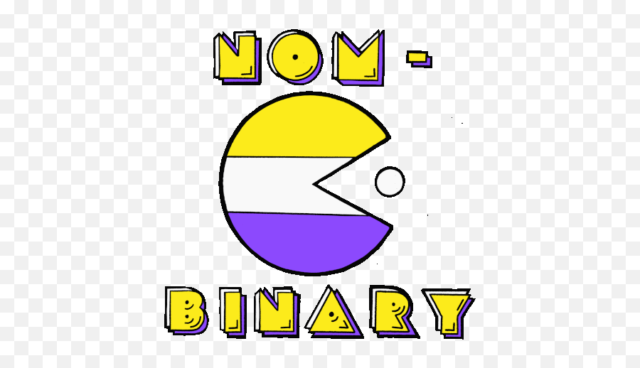 Non Binary Nom Sticker - Non Binary Nom Nom Nommming Dot Png,Agender Icon
