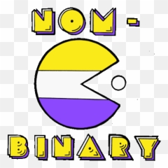 Non Binary Nom Sticker - Non Binary Nom Nom Nommming Dot Png,Agender Icon