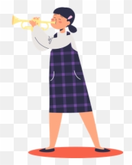 Trumpet Icon - Download In Colored Outline Style Trumpet Png,Trumpet Icon
