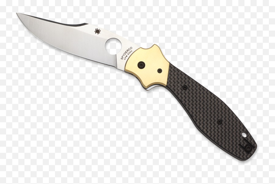 Spyderco Black Carbon Fiber And G - 10 Schempp Bowie Liner Spyderco Cemp Bowie Png,Carbon Icon Bow