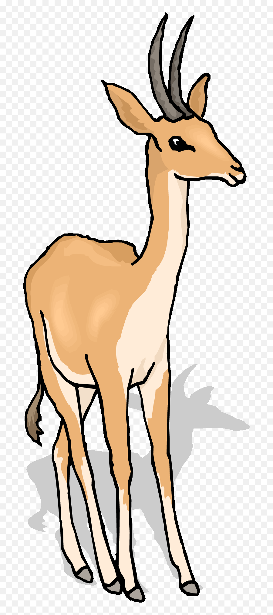 Free Gazelle Clipart - Gazal Clipart Png Download Full Animal Figure,Gazelle Icon