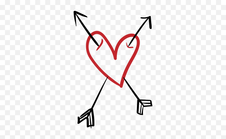 Heart Pierced With Two Arrows Transparent Png U0026 Svg Vector - Language,Heart Arrow Icon
