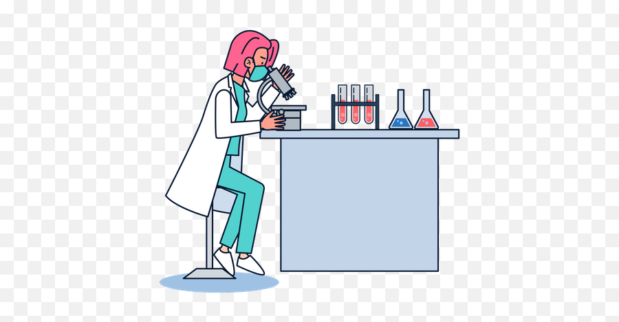 Female Scientist Icon - Download In Line Style Laboratory Equipment Png,Dr Doom Icon