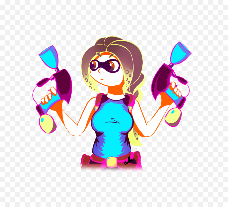 Imagei Drew Classic Lara Croft As An Inkling - Lara Croft Lara Croft Inkling Png,Inkling Png