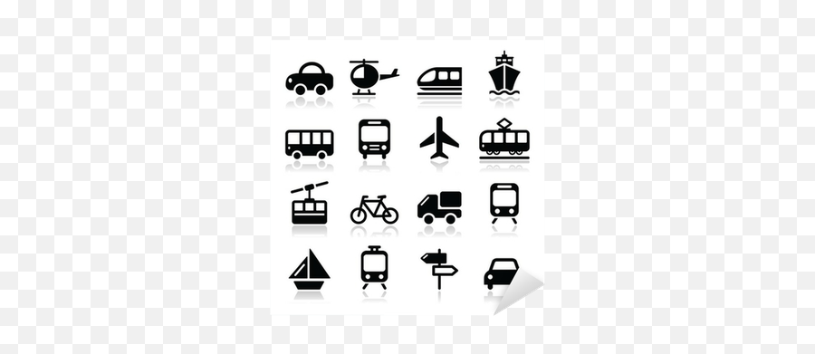 Sticker Transport Travel Vector Icons Set Isoalted - Travel Icon Without Watermark Png,Transportation Icon Vector