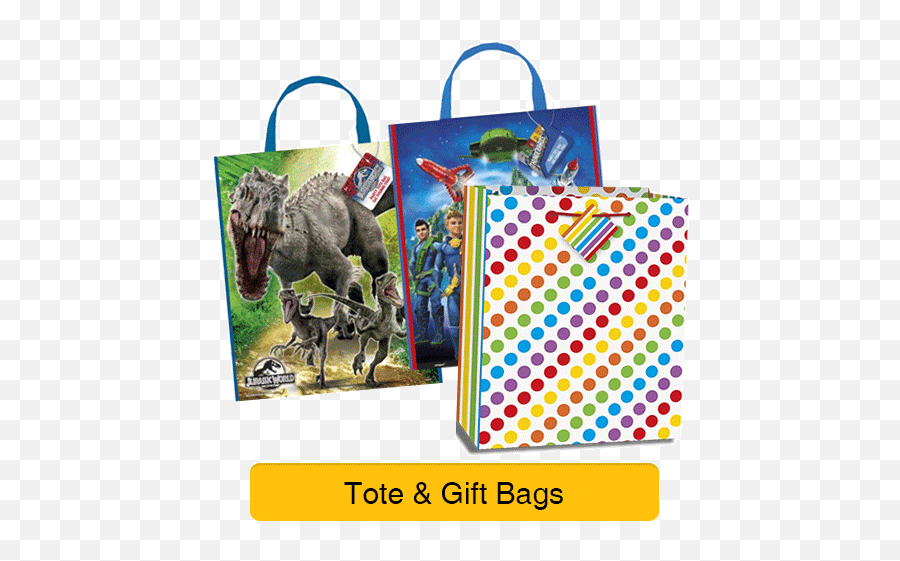 Download Hd Wrapping Paper Gift Bags U0026 Cards - Jurassic Birthday Gift Bags Walmart Rainbow Png,Gift Bag Png