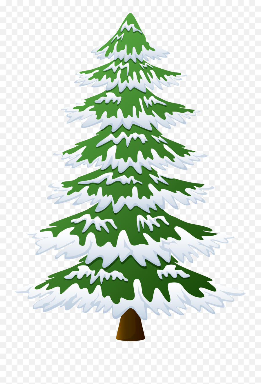 Snow Covered Tree Clipart Winter Png Transparent