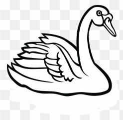 Swan Clipart Png 2 Image - Swan Clipart Black And White,Swan Png