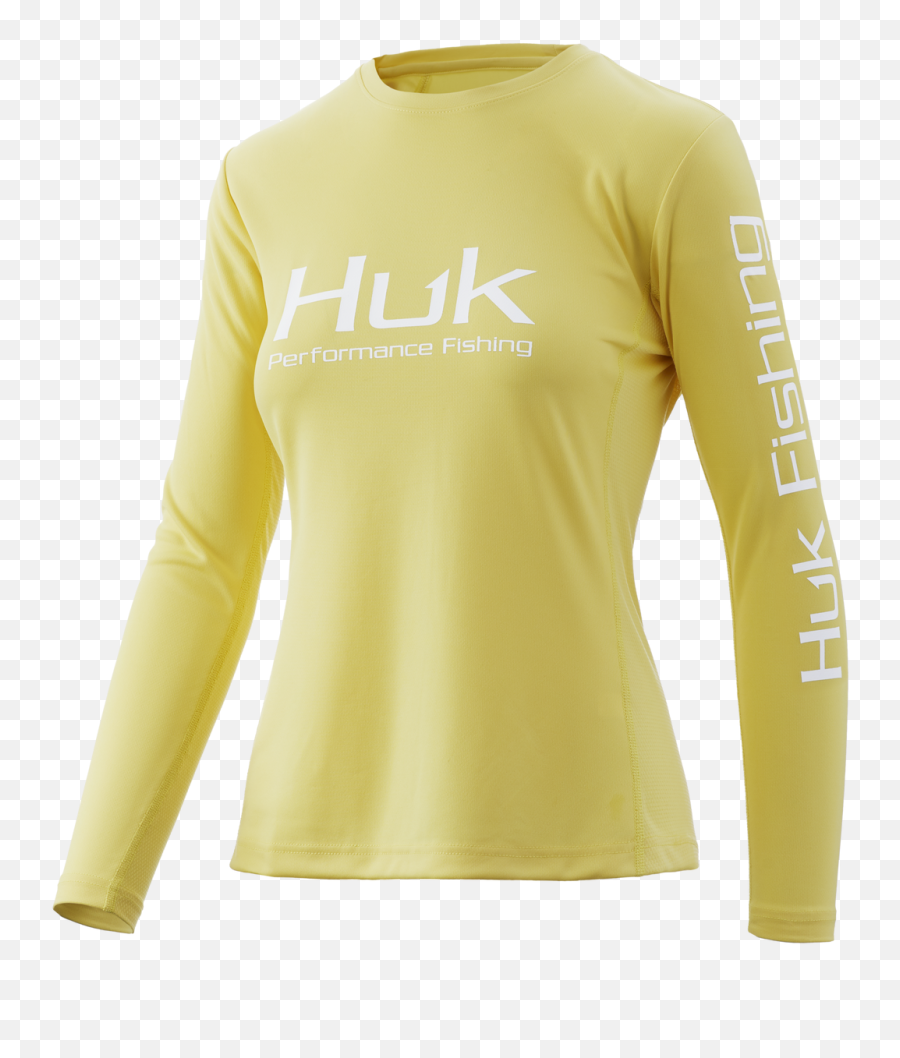 Huk Womens Icon X Long Sleeve Shirt - Canary Huk Gear Huk Png,Long Icon