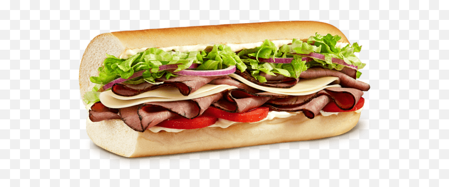 10 Double Roast Beef Erbert U0026 Gerbertu0027s Sandwich Shop - Fast Food Png,Sub Sandwich Png