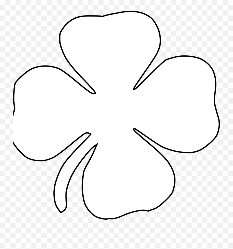 Download Hd Small - White Four Leaf Clover Png Transparent White Four Leaf Clover Png,Clover Png