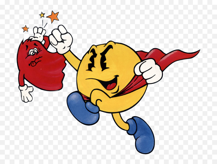 Download Super Pac - Man Pac Man Atari Png Full Size Png Super Pac Man Art Png,Atari Png