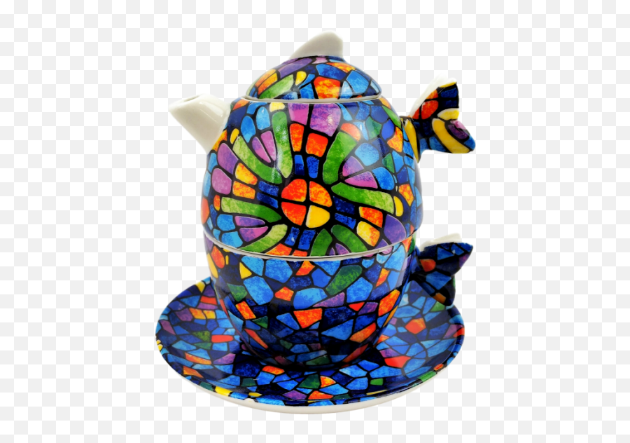 Gaudi Vitral Tea Set - Gaudi Barcelona Shop Tortoise Png,Tea Set Png