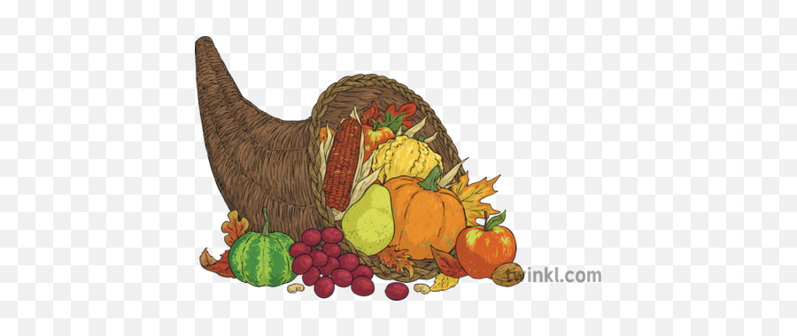 Cornucopia Autumn Harvest Horn Of Plenty Thanksgiving Fruit - Illustration Png,Cornucopia Png
