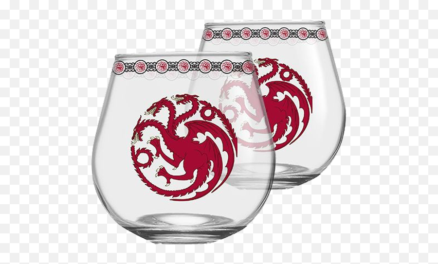 Game Of Thrones - Targaryen Globe Glasses 2pack Targaryen Logo Png,Targaryen Png