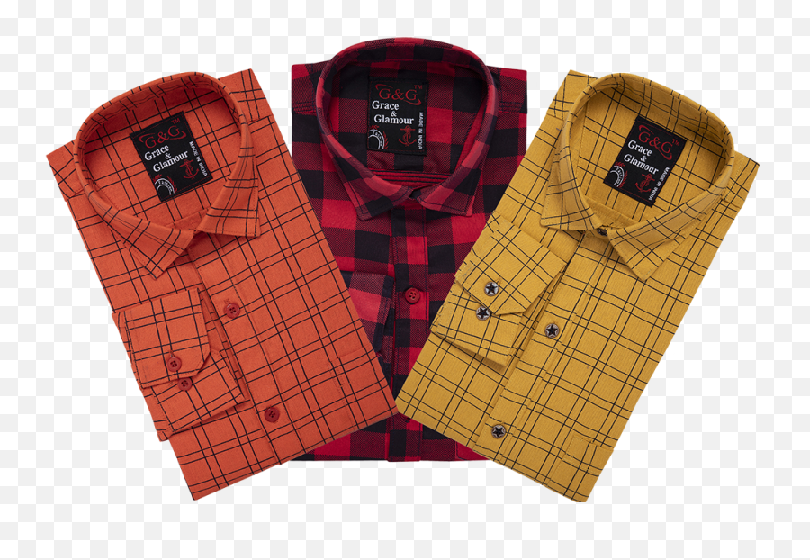 Cotton Full Sleeve Check Shirt - Plaid Png,Shirt Png