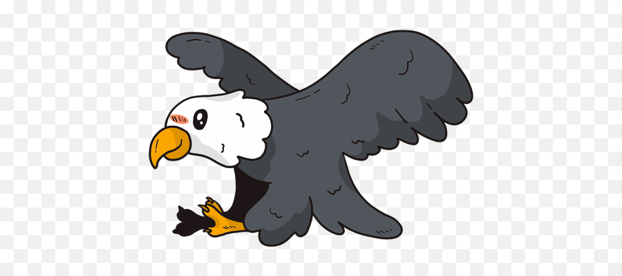Eagle Wing Fly Flying Beak Talon Flat - Cartoon Cute Eagle Png,Soaring Eagle Png
