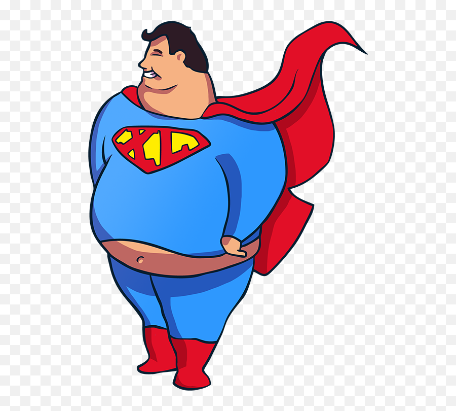 Youtube Clipart League Transparent Free For - Fat Superman Cartoon Png,Superman Logo Generator