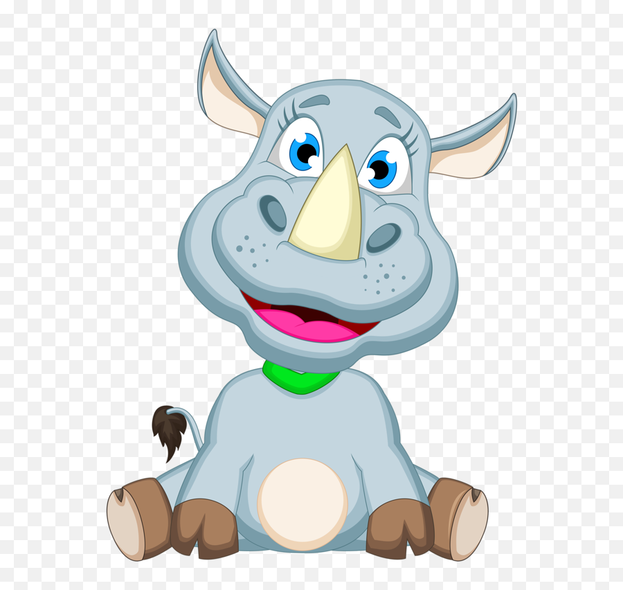 Baby Rhino Cartoon Animal Images - Rhinoceros Clipart Cute Baby Png,Rhino Transparent Background