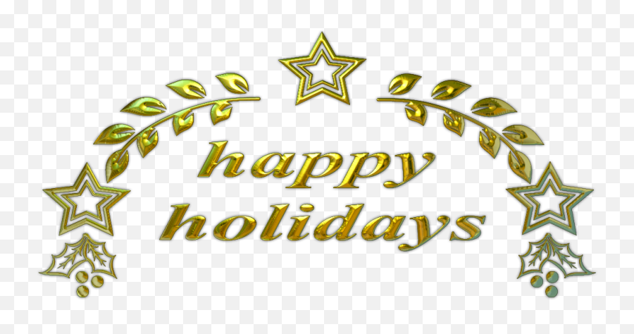 Download Happy Holidays Text 3 - Holiday Png,Happy Holidays Png Transparent