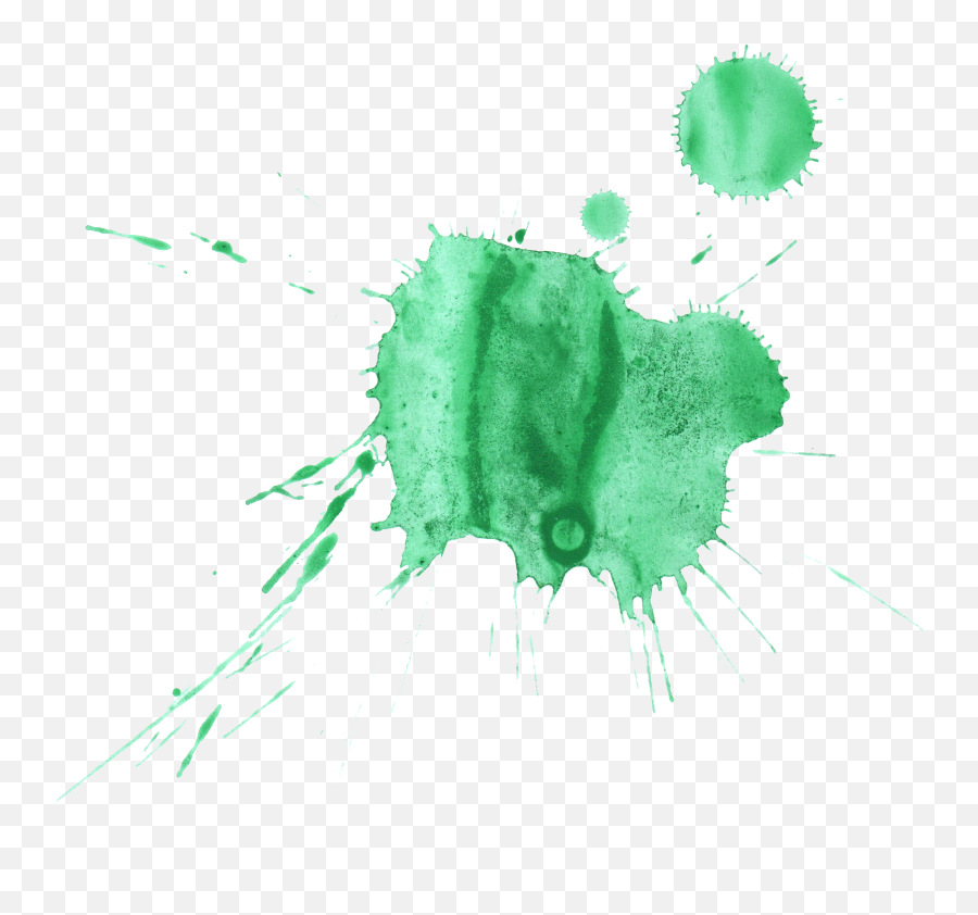 Download 16 Green Watercolor Splatter - Green Transparent Watercolor Splatter Png,Green Watercolor Png