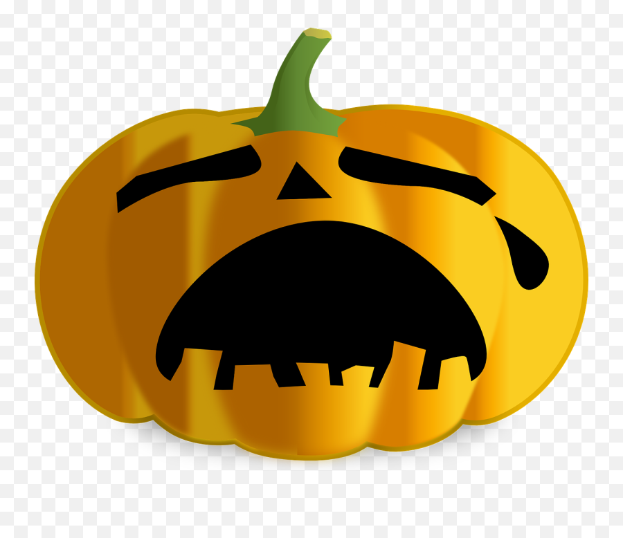 Pumpkin Jack O Lantern Sad - Free Vector Graphic On Pixabay Crying Pumpkin Clipart Png,Jack O Lantern Png