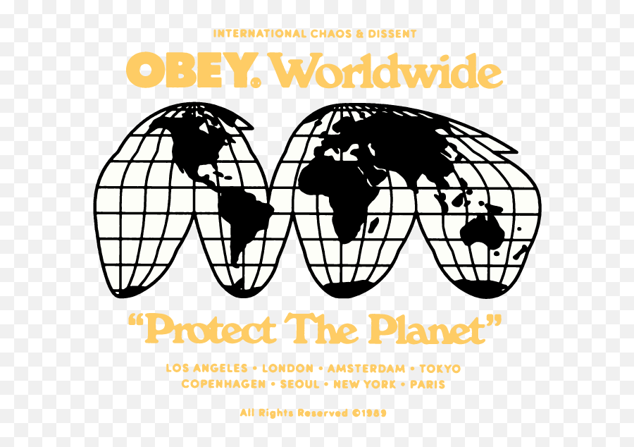 Art Project Obey Clothing - World Map Projections Png,Obey Logo