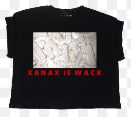 Xanax Is Wack Noir Crop Top - Active Shirt Png,Xanax Png