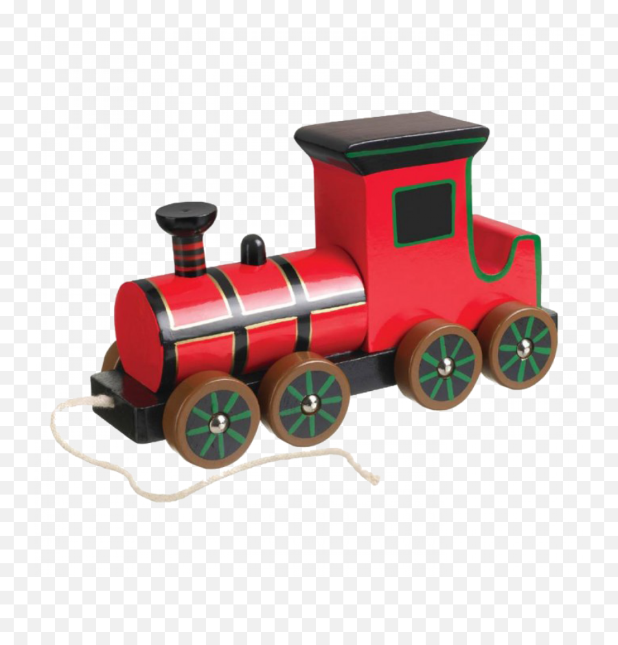 Retro Steam Train Pull Along Toy 1 - Train Pull Along Toy Png,Toy Train Png