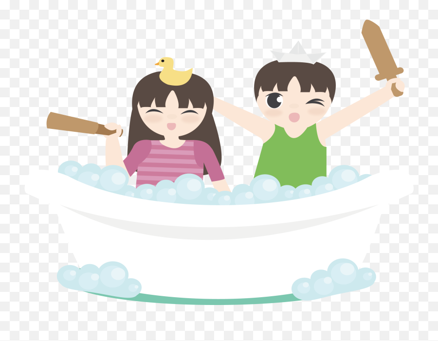 Transparent Bubble Bath - Cartoon Png,Transparent Bathtub