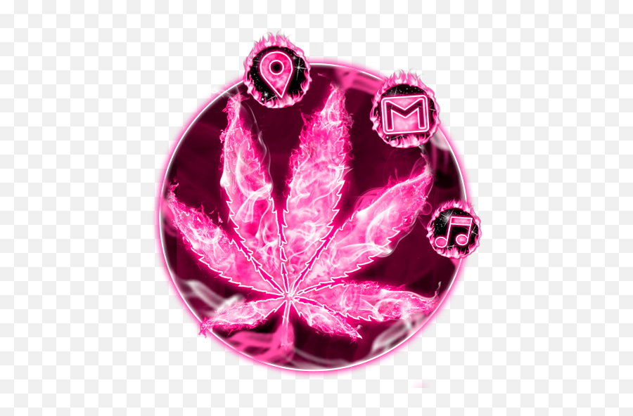 Pink Smoky Fire Rasta Weed Themes Hd - Hd Weed Wallpaper Pink Png,Potleaf Icon