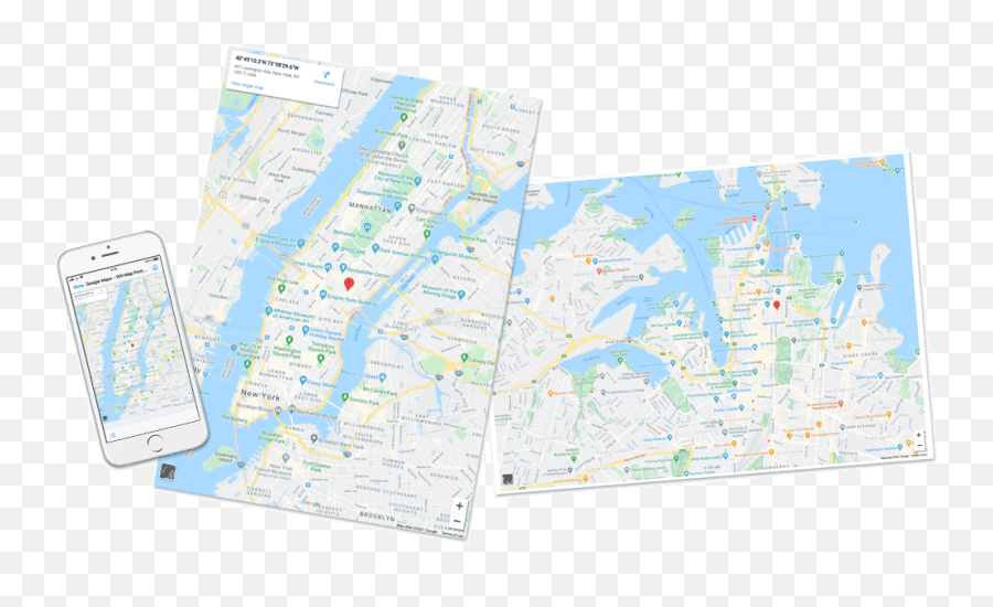 How To Print Google Maps Beautifully - Dot Png,Google Maps Icon Iphone