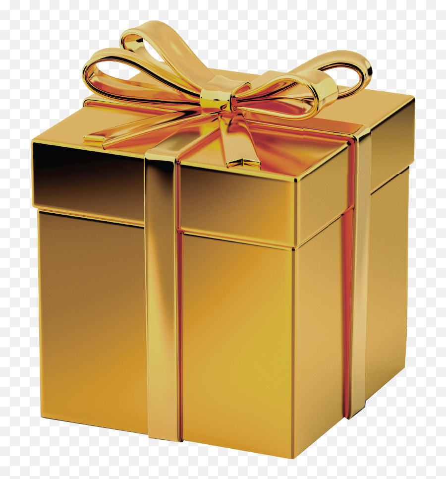 Hq Gift Png Birthday Box Christmas Images - Gold Gift Box Png,Gold Bow Transparent Background