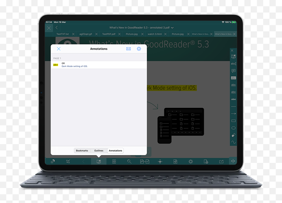 How To Edit Pdf Files With Goodreader Pro U2013 Annotate Sign - Open Icloud Files In Goodreader Png,Android Layout Button With Icon