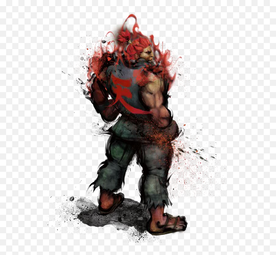 Super Street Fighter 2 Download - Akuma Street Fighter Back Png,Fighter Png