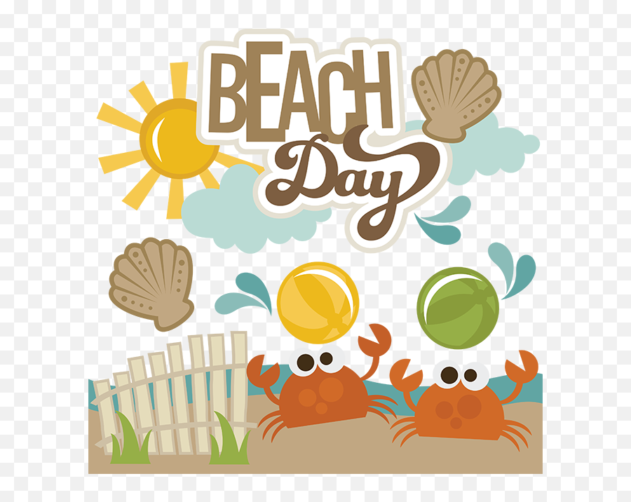 Download Volleyball Clipart Church - Beach Day Png Image Cartoon A Beach Day,Volleyball Clipart Png