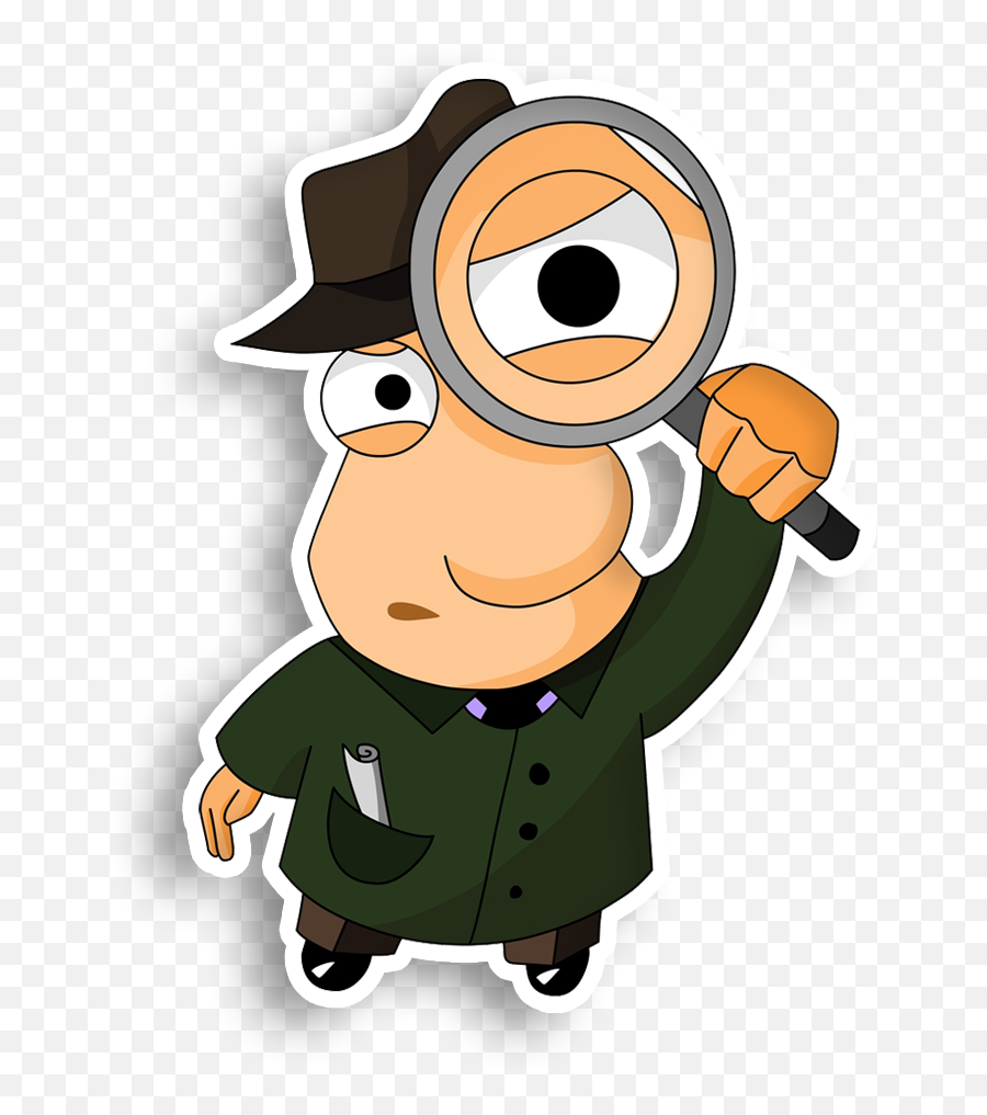 Glass Magnifying Private Investigator - Investigator Magnifying Glass Png,Detective Png