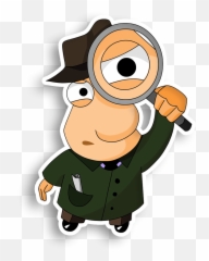 Glass Magnifying Private Investigator - Investigator Magnifying Glass Png,Detective Png