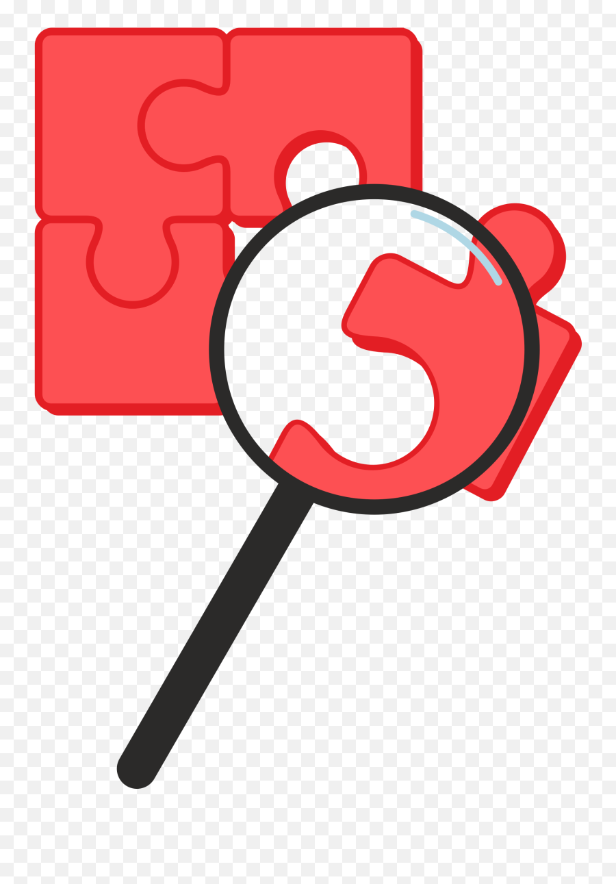Puzzle Pieces With Big Image Png - Puzzle Pieces Magnifying Glass,Puzzle Pieces Png