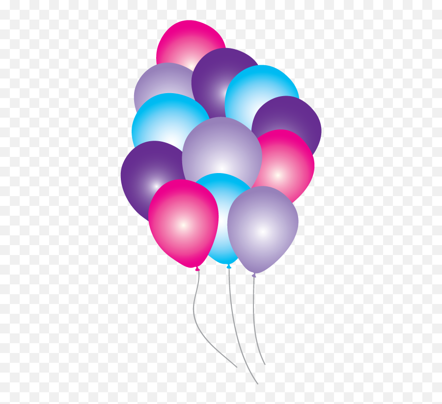 Clipart Balloon Frozen Transparent - Pink And Purple Balloons Clipart Png,F...