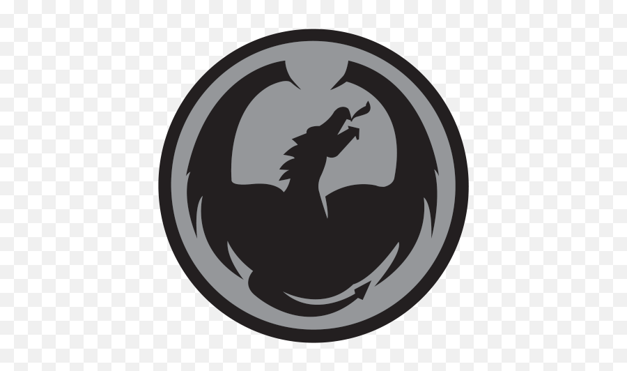 Vinyl Dragon Optical Logo Black Grey - Dragon Logo Vector Png,Dragon Logos