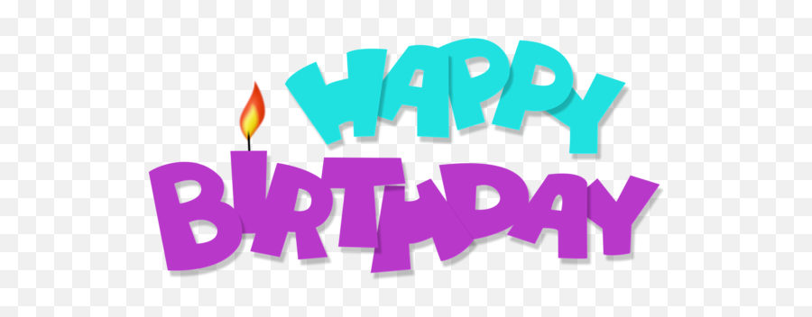 Happy Birthday Transparent Blue And Purple Png Picture - Happy Birthday Vertical Text Png,Happy Birthday Png