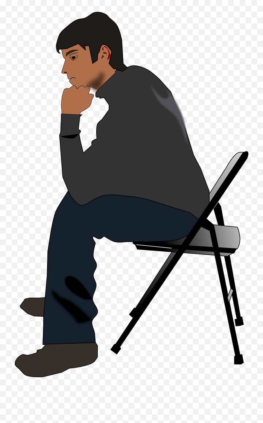 Big Image - Person Sitting In Chair Png,Chair Clipart Png